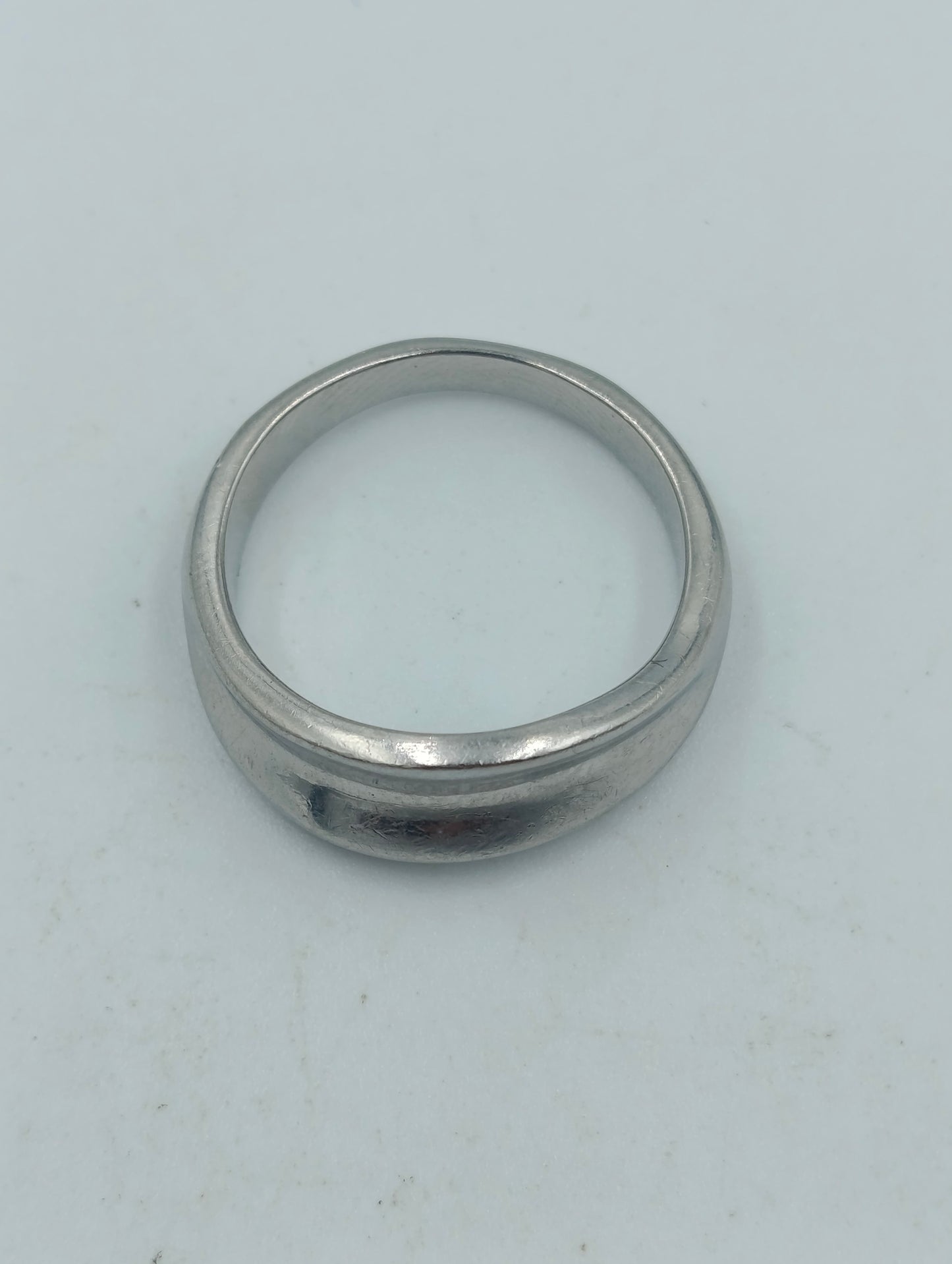 Edelstahl Ring schlicht poliert mit Design Größe 59