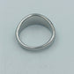 Edelstahl Ring schlicht poliert mit Design Größe 59