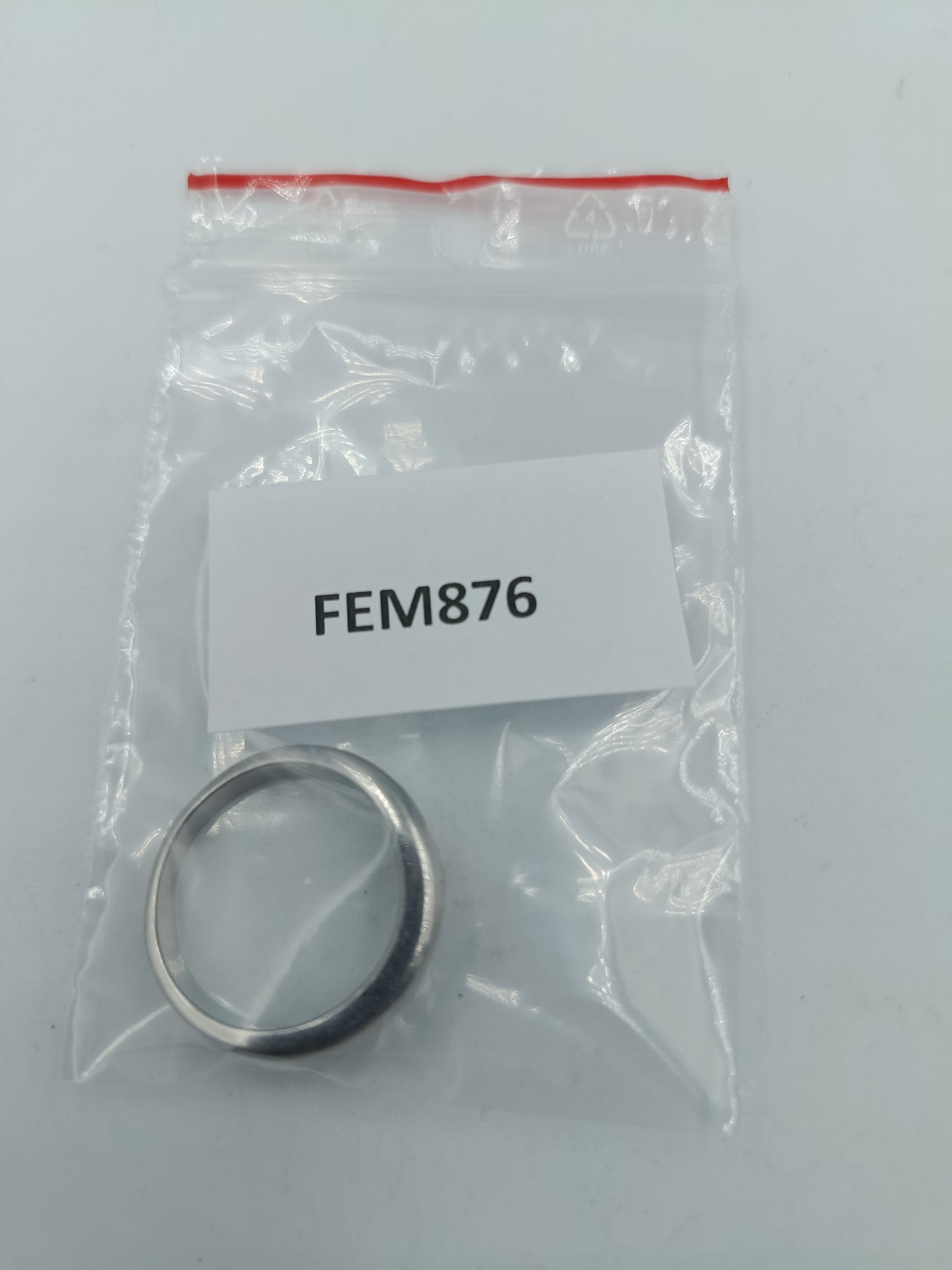 Edelstahl Ring schlicht poliert mit Design Größe 59