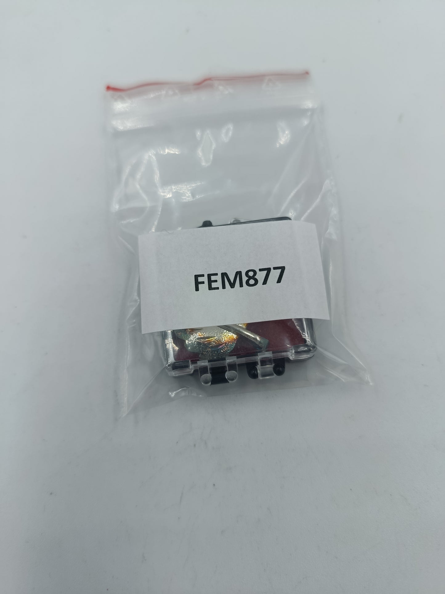 Silber Anhänger in Blattform mit Farbverlauf und Stein