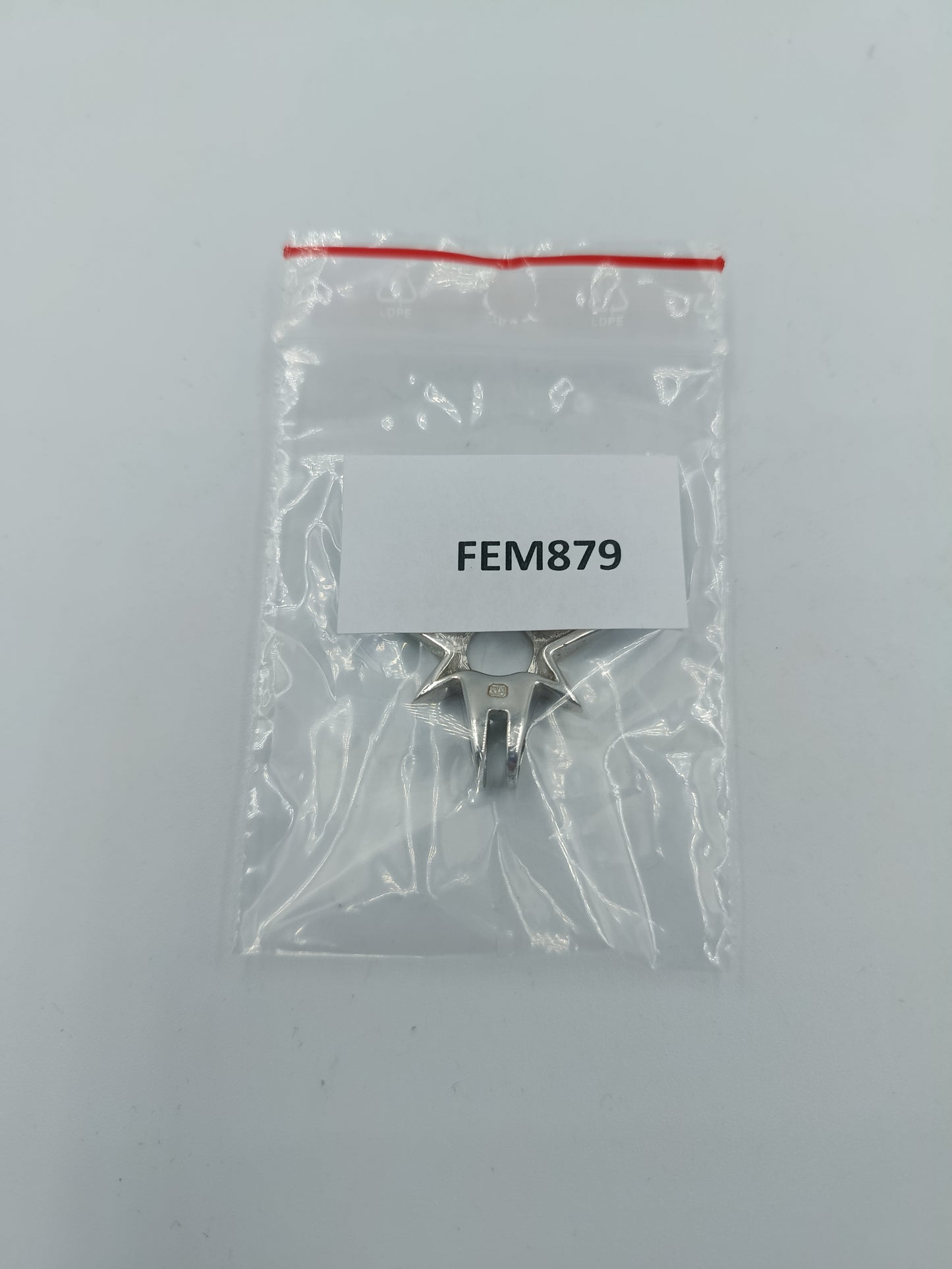 Silber Anhänger Sternform mit PL Stempel Modern Design