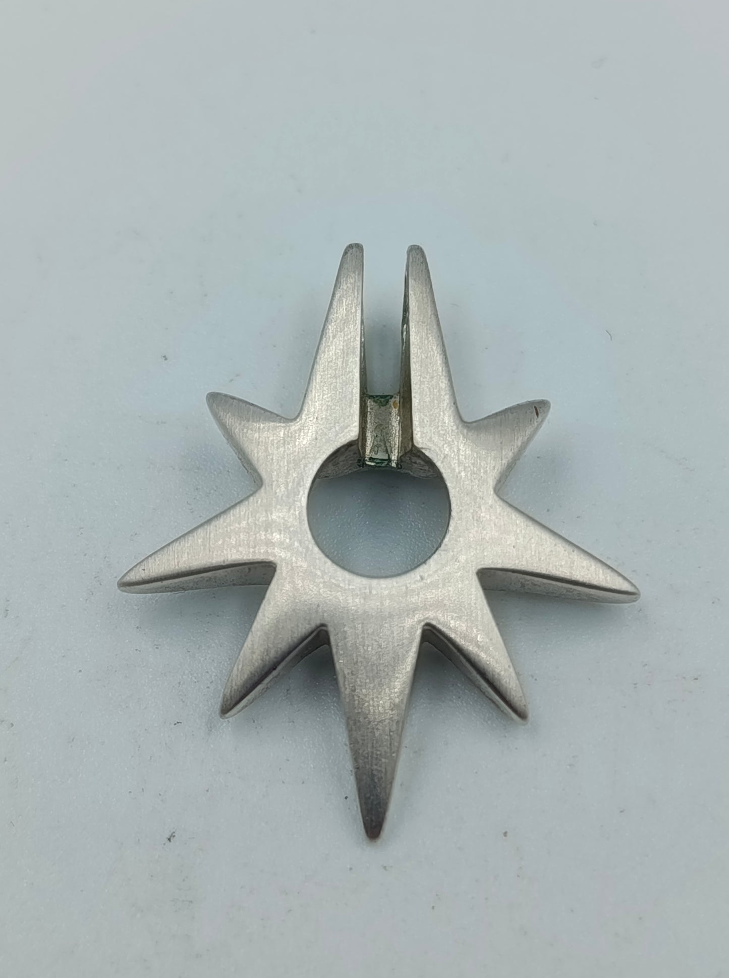 Silber Anhänger Sternform mit PL Stempel Modern Design