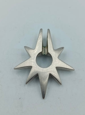 Silber Anhänger Sternform mit PL Stempel Modern Design