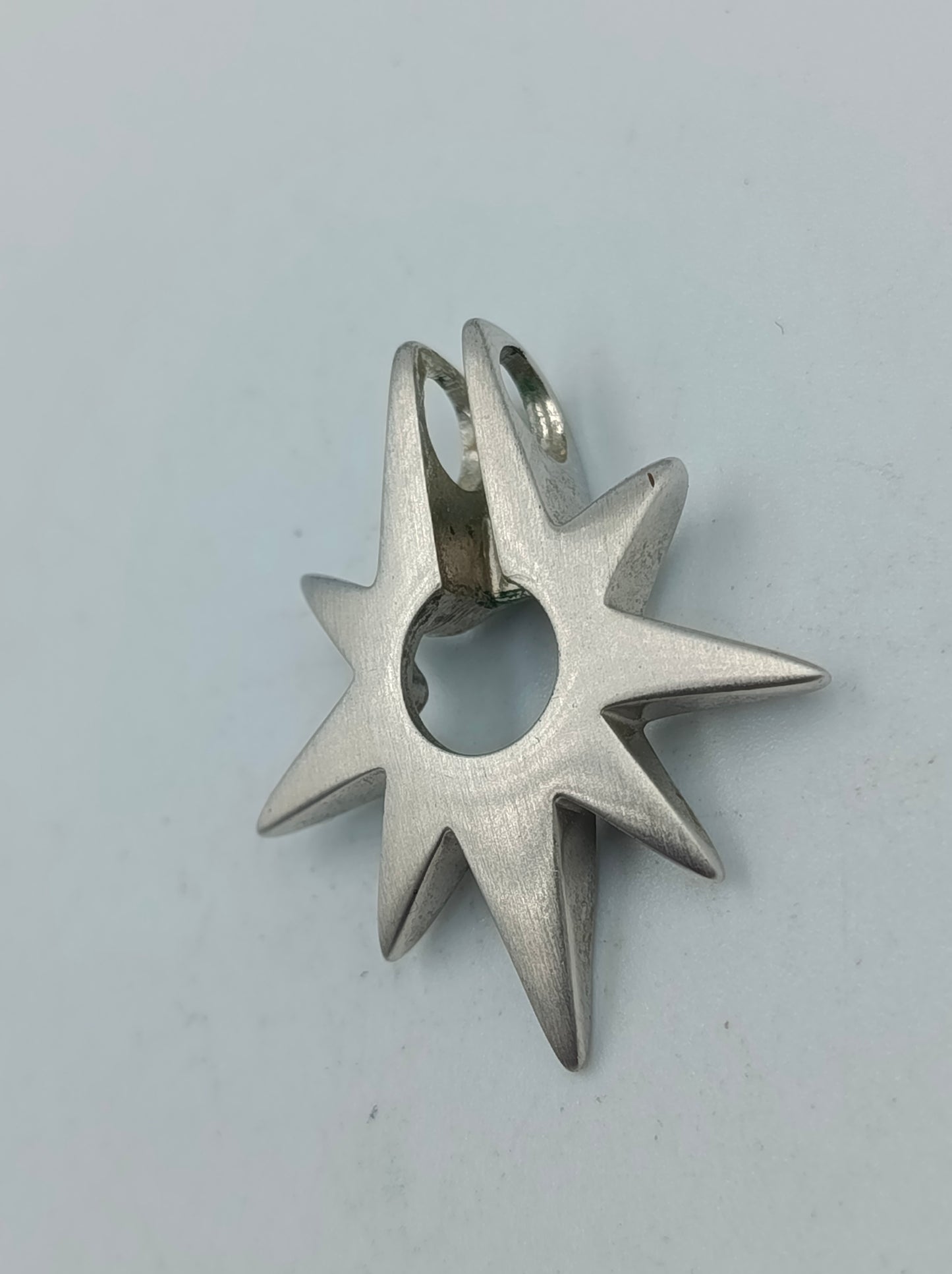 Silber Anhänger Sternform mit PL Stempel Modern Design