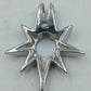 Silber Anhänger Sternform mit PL Stempel Modern Design