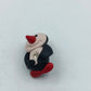 Handgefertigte Pinguin Brosche mit Strassstein Polymer Clay