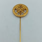 Goldfarbene BGAG Anstecknadel mit gehämmertem Rand