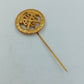 Goldfarbene BGAG Anstecknadel mit gehämmertem Rand