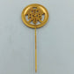 Goldfarbene BGAG Anstecknadel mit gehämmertem Rand