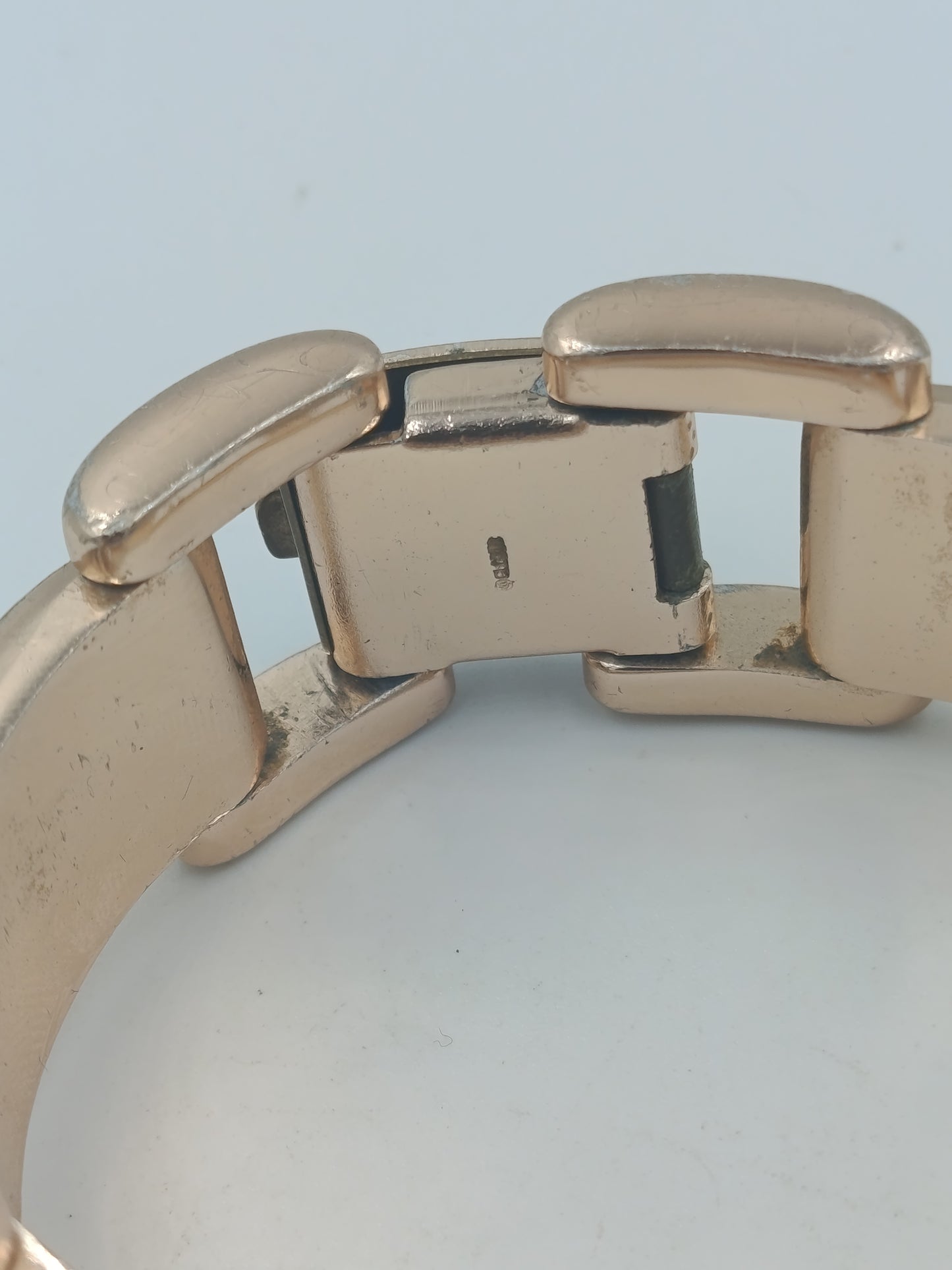 Vintage Gliederarmband in Goldoptik mit Strukturdekor
