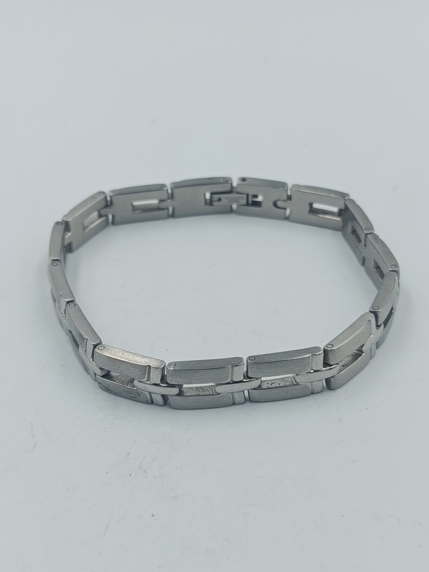 Edelstahl Armband Glieder Design massiv silberfarben Unisex