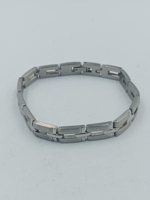 Edelstahl Armband Glieder Design massiv silberfarben Unisex