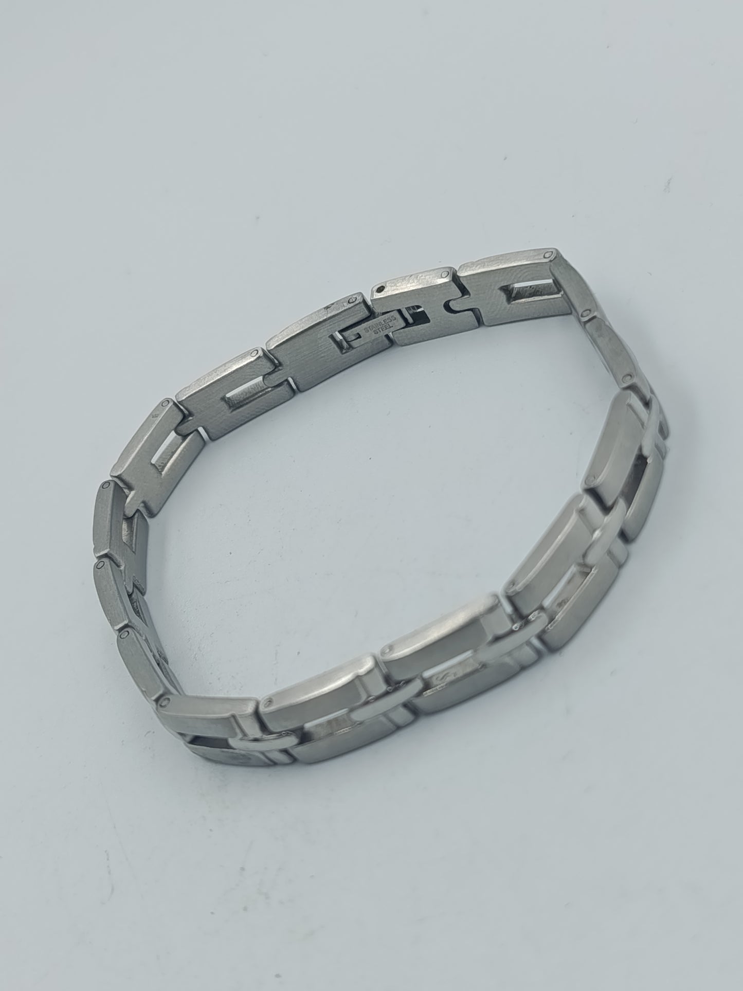 Edelstahl Armband Glieder Design massiv silberfarben Unisex