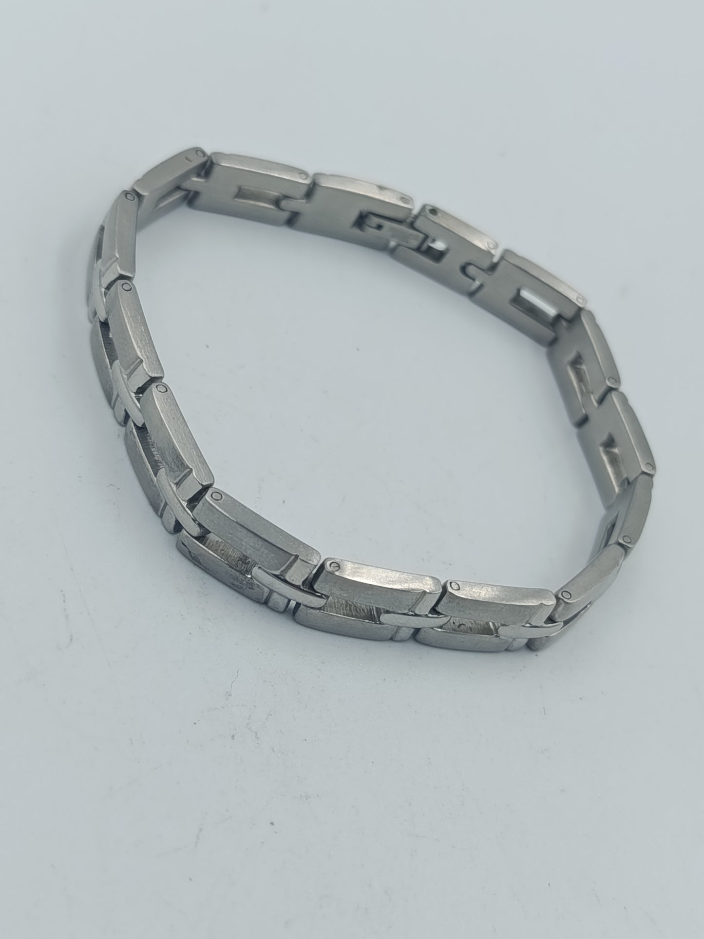 Edelstahl Armband Glieder Design massiv silberfarben Unisex