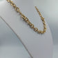 Massive goldfarbene Gliederkette mit Ringverschluss