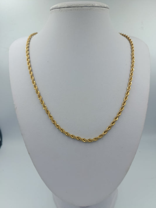 Napier goldfarbene Kordelkette Halskette klassisch elegant