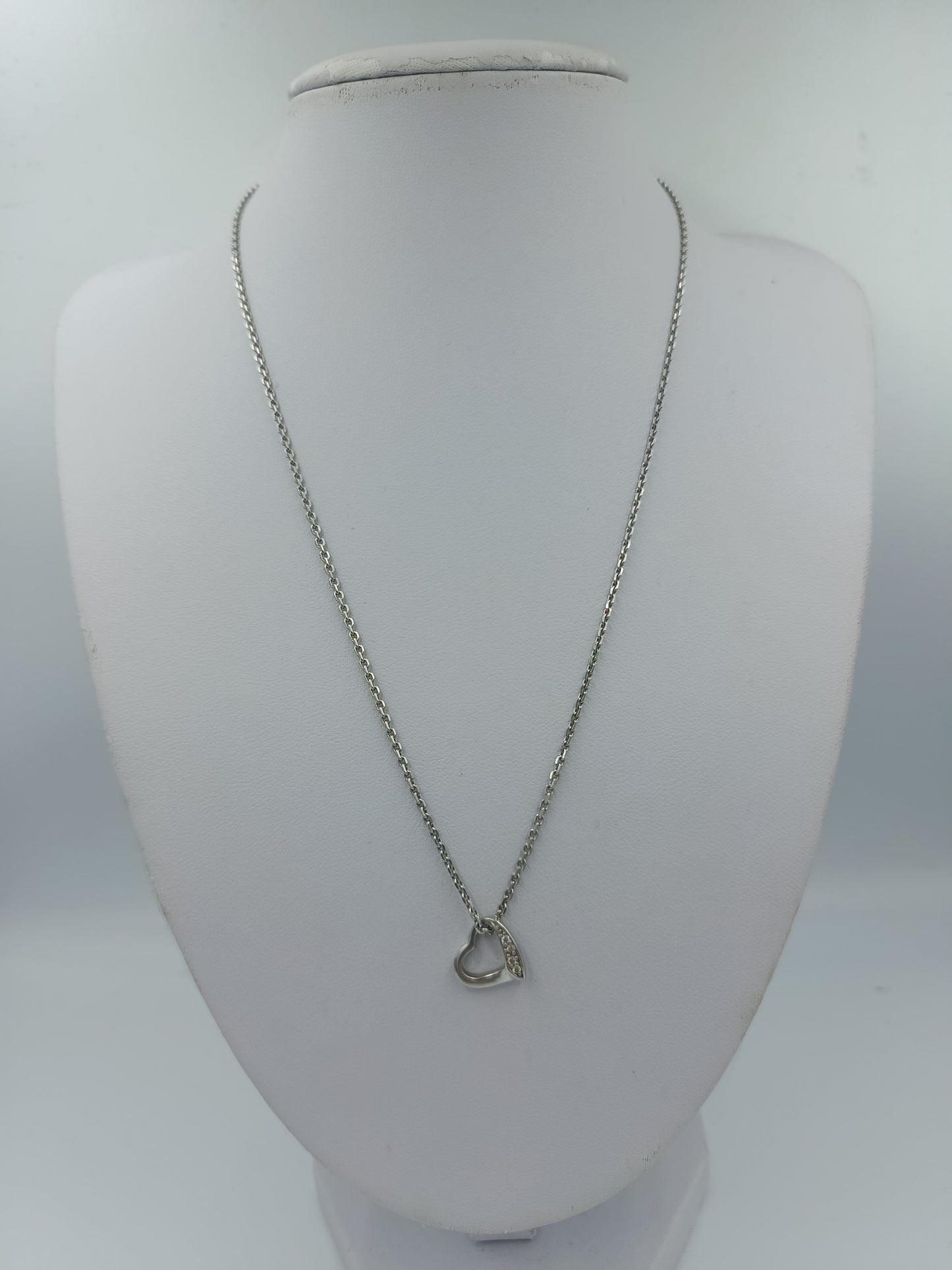 925 Silber Halskette mit Herzanhänger Sterling Silber Damenkette