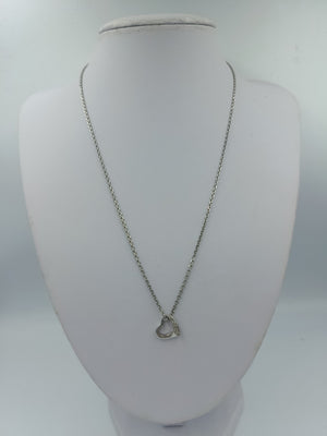 925 Silber Halskette mit Herzanhänger Sterling Silber Damenkette