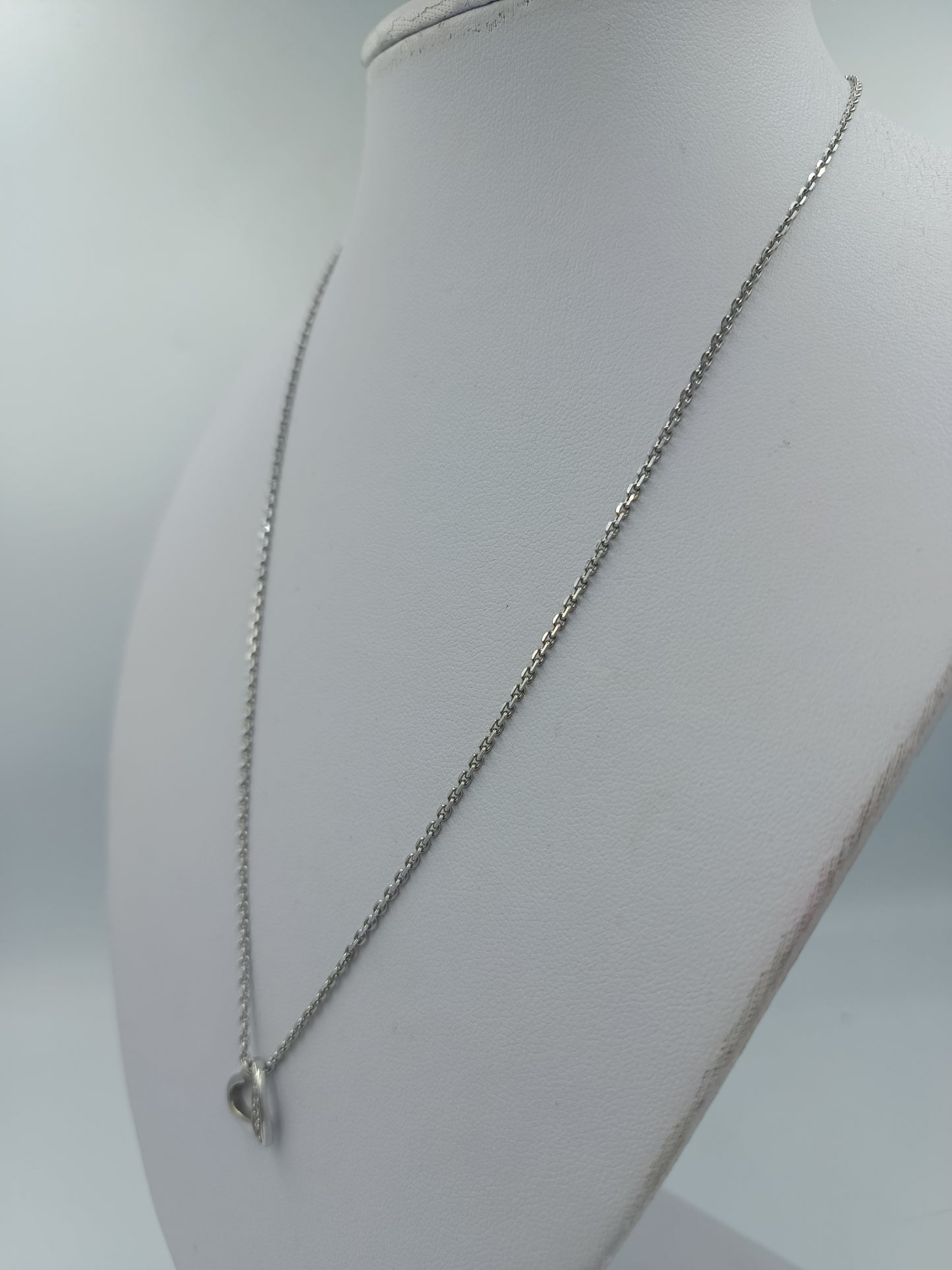 925 Silber Halskette mit Herzanhänger Sterling Silber Damenkette