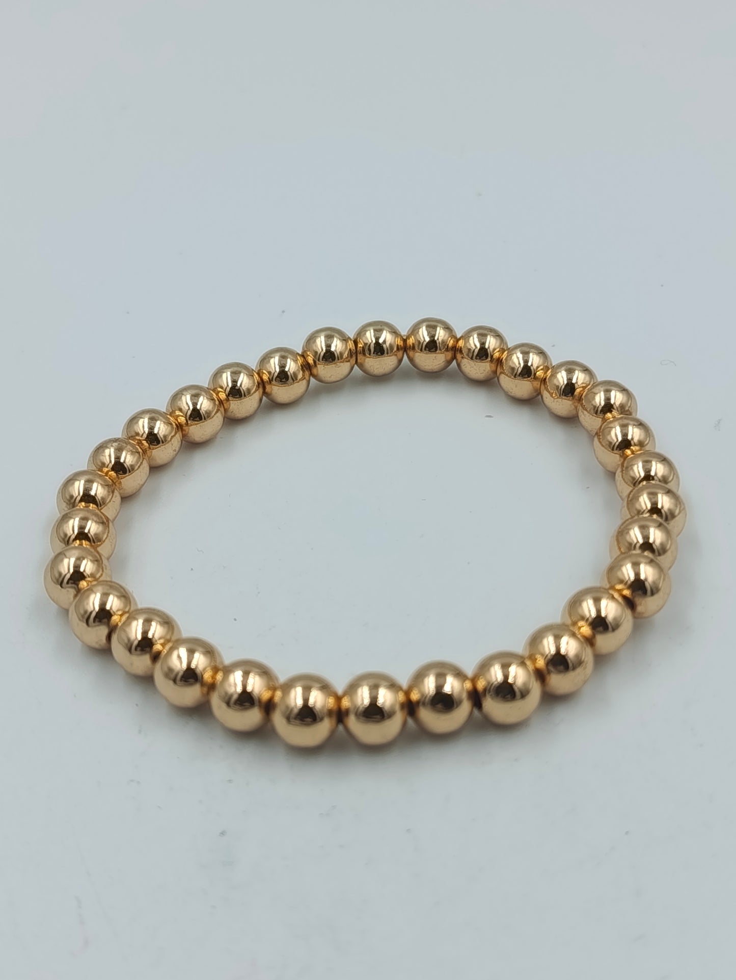 Elastisches Armband goldfarben Kugeln Stretcharmband