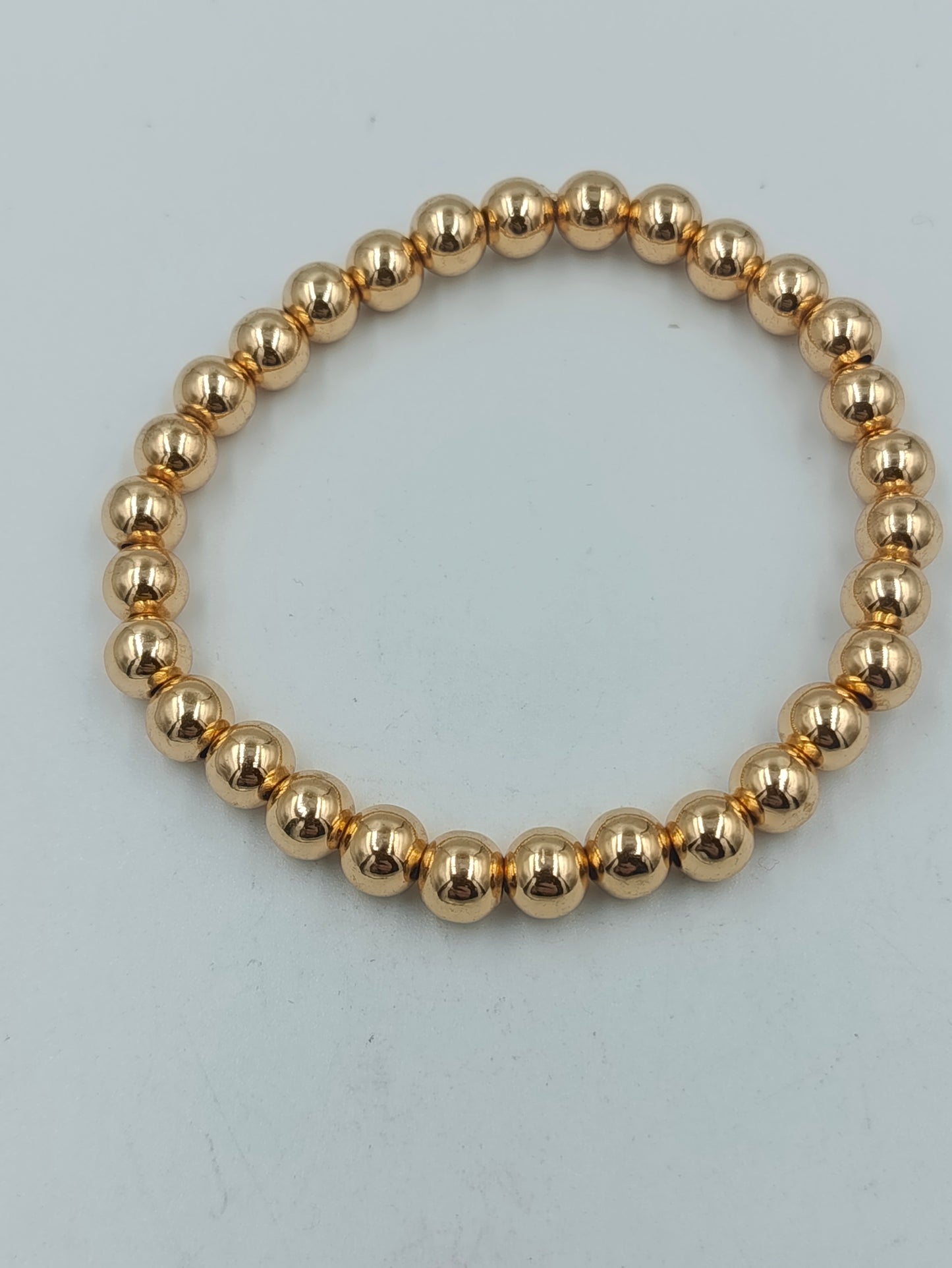 Elastisches Armband goldfarben Kugeln Stretcharmband