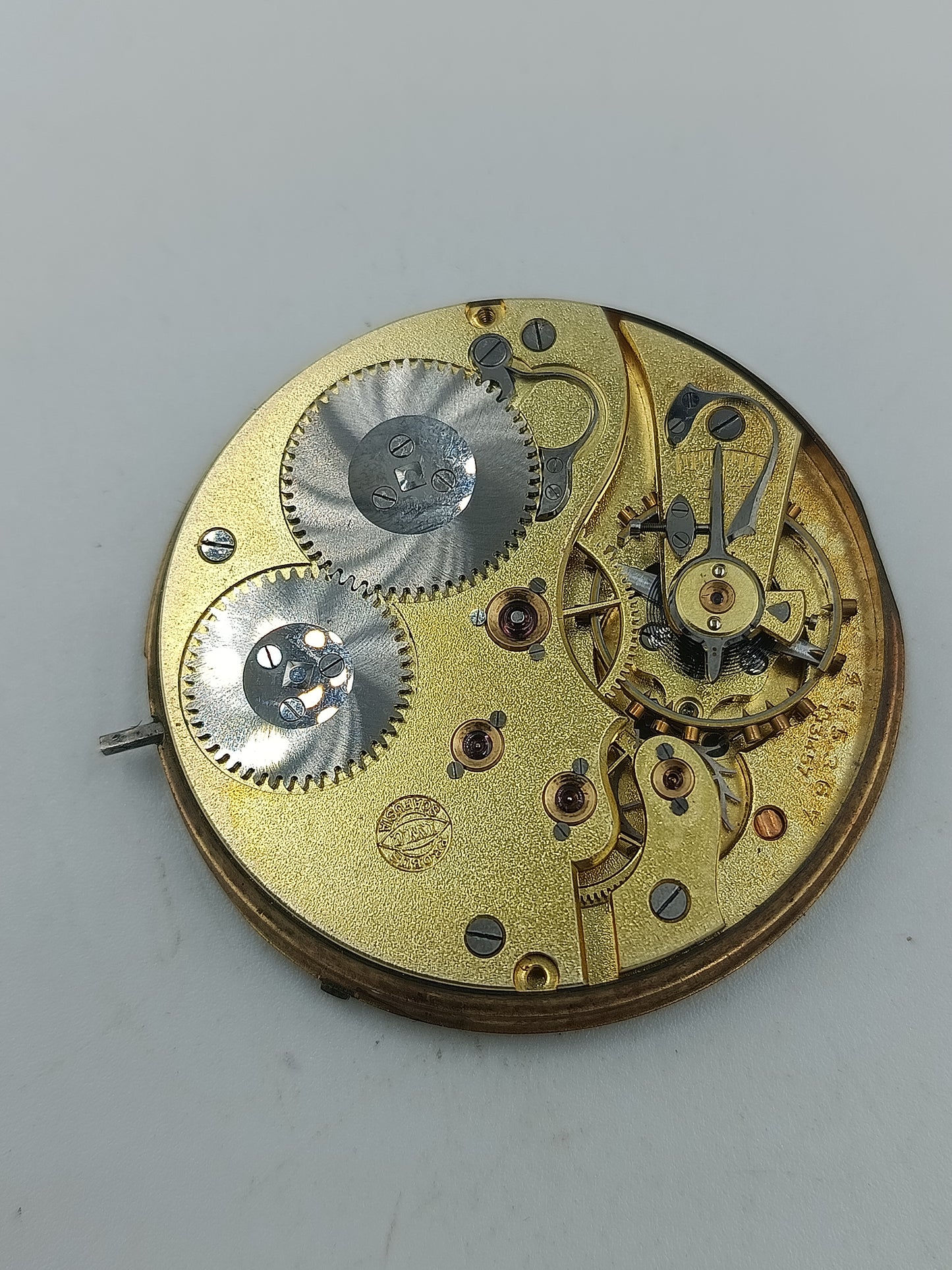International Watch Co Taschenuhrwerk mit Emaille Zifferblatt