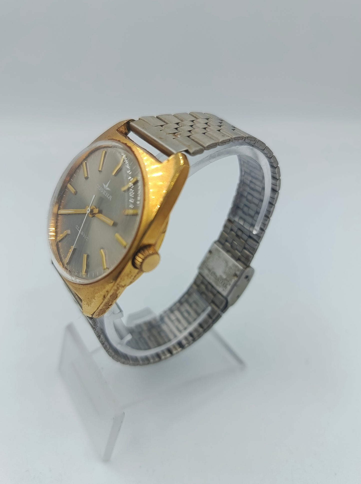 Dugena Classic Armbanduhr zweifarbig Vintage