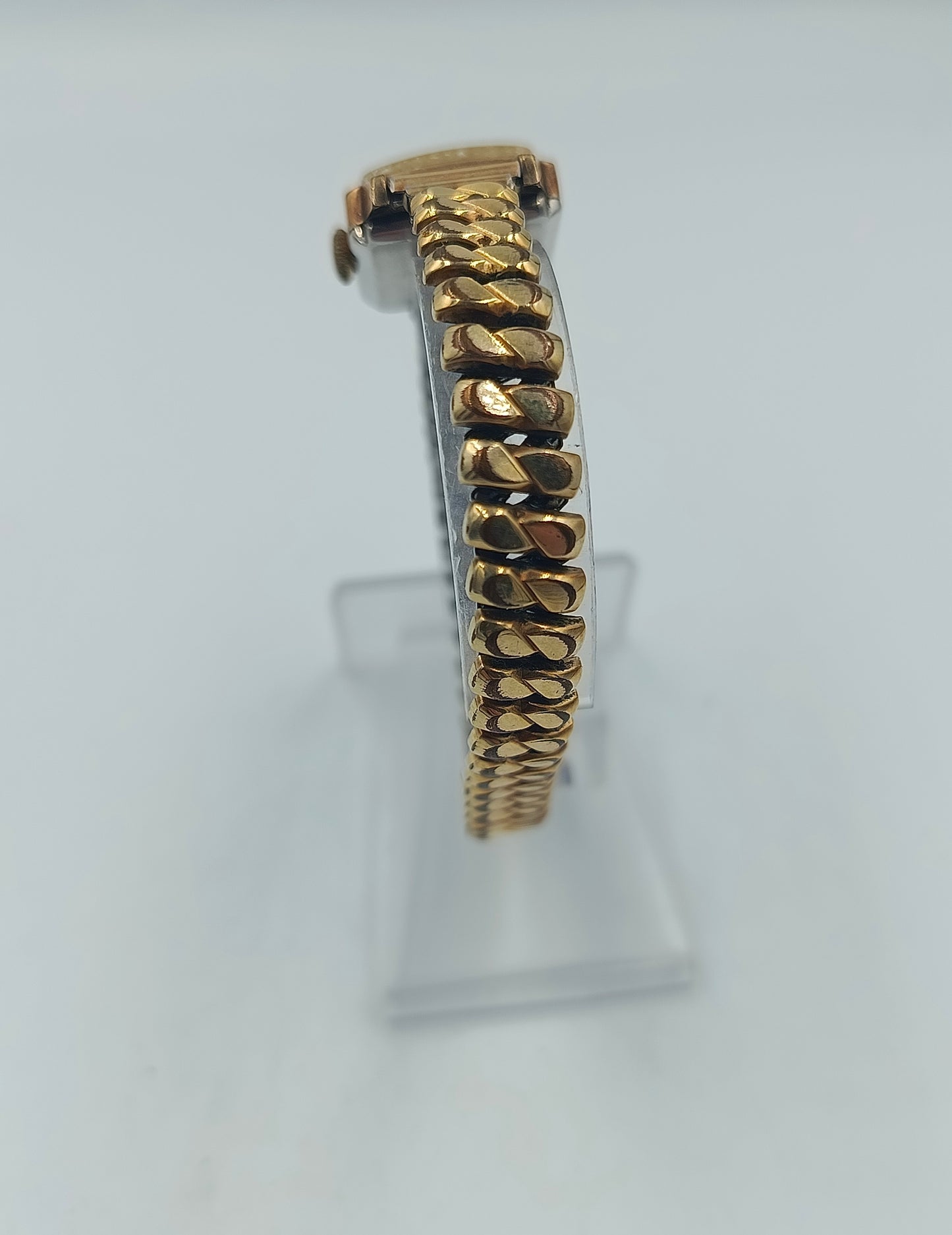 Rovac Damen Armbanduhr goldfarben elastisch Vintage