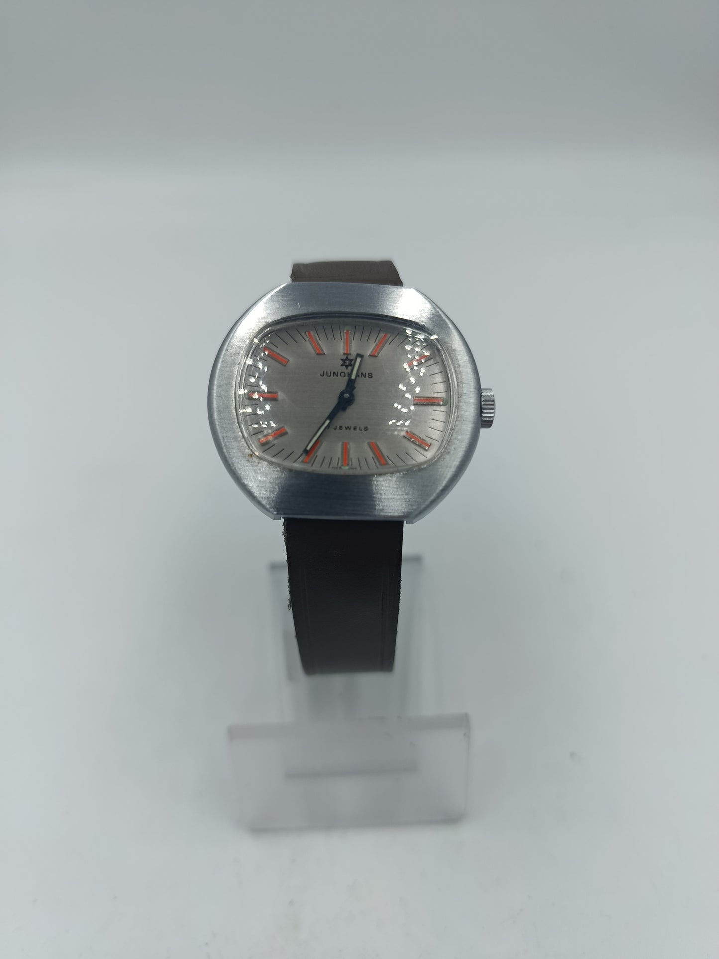 Junghans Armbanduhr silber mechanisch Vintage 17 Jewels