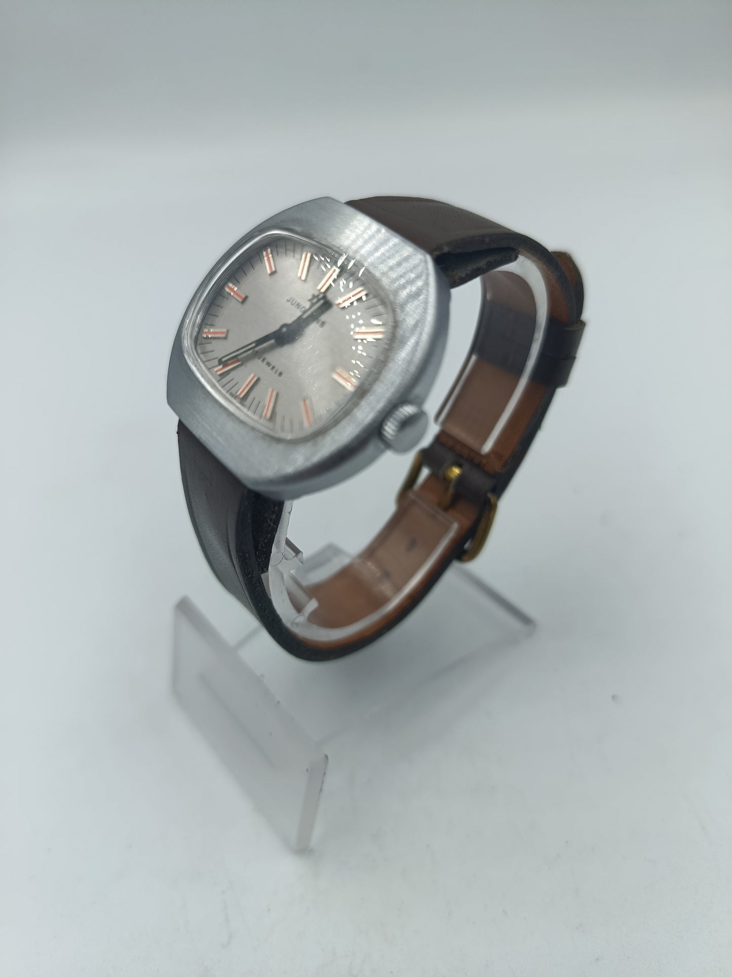 Junghans Armbanduhr silber mechanisch Vintage 17 Jewels