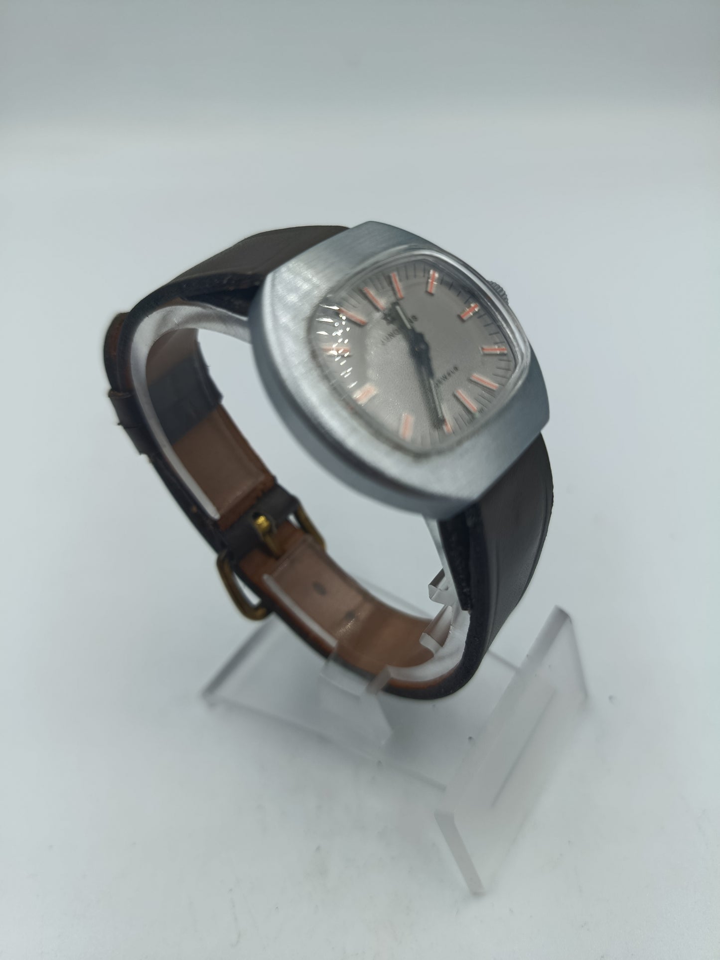 Junghans Armbanduhr silber mechanisch Vintage 17 Jewels