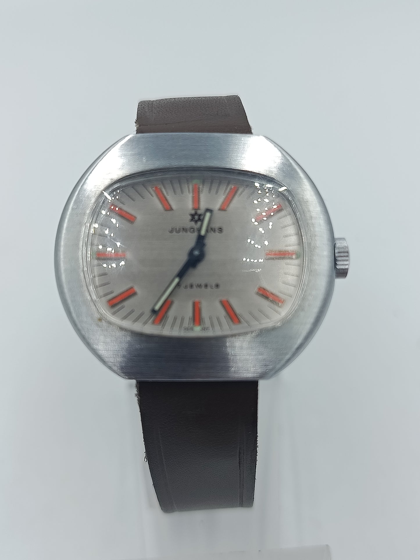 Junghans Armbanduhr silber mechanisch Vintage 17 Jewels