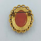 Vintage Brosche Kamee Dame goldfarben oval klassisch