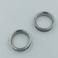 Ring Set Edelstahl silber schwarz matt modern Gr 59