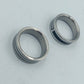 Ring Set Edelstahl silber schwarz matt modern Gr 59