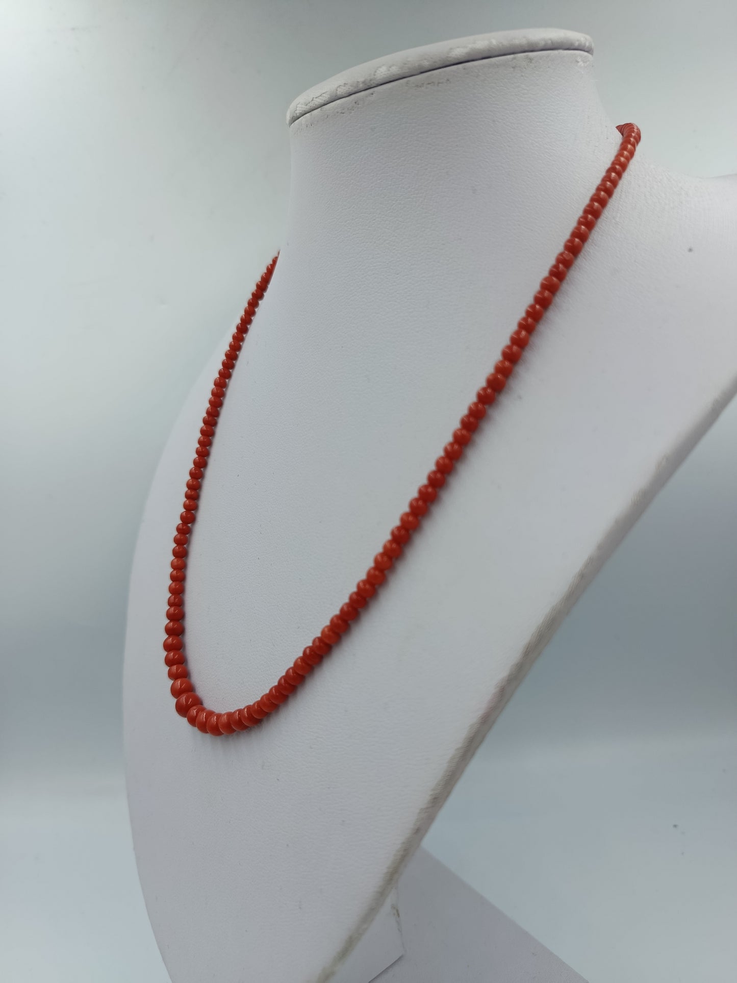 Korallenkette rot rund 45cm Vintage elegant