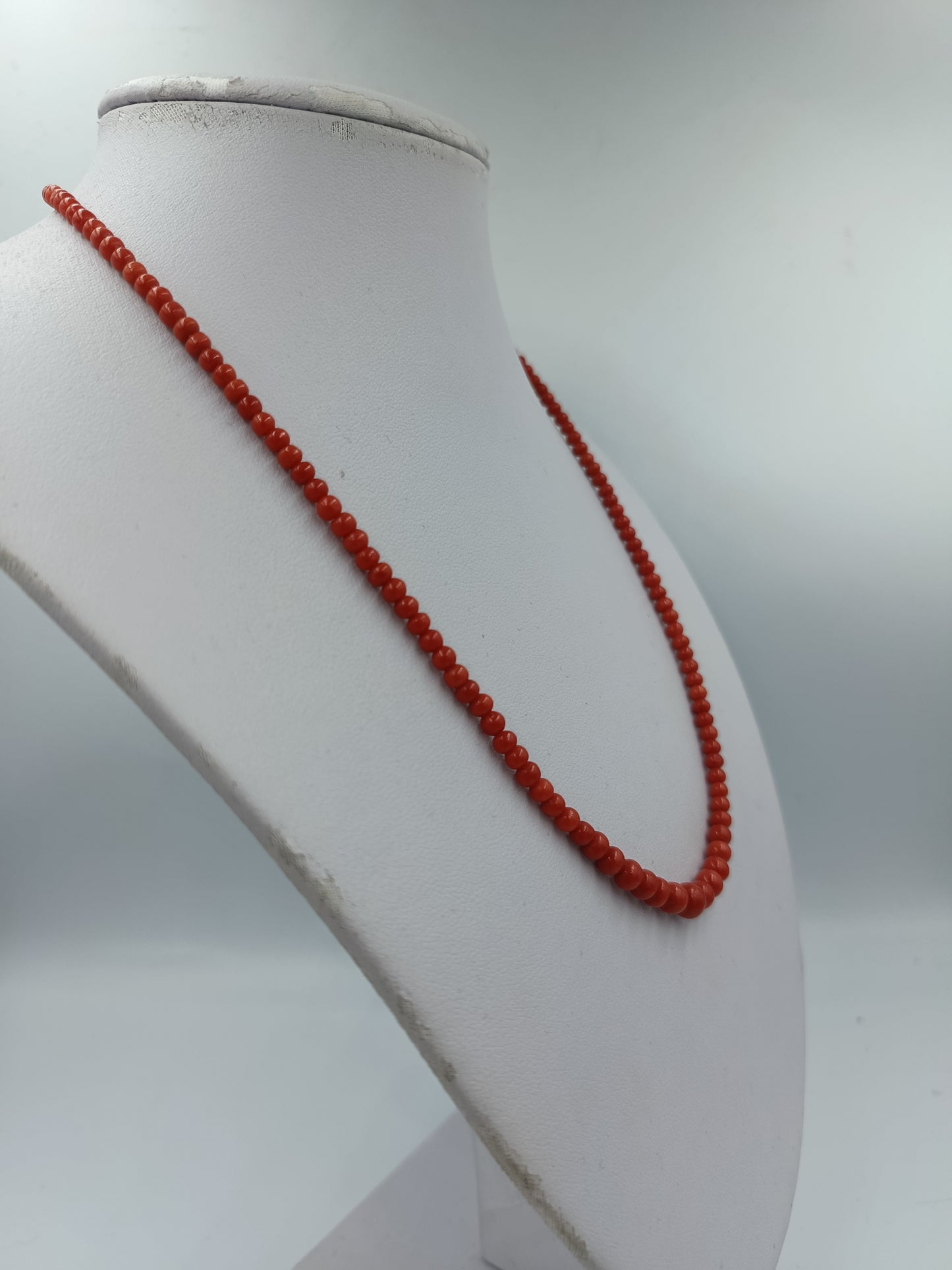 Korallenkette rot rund 45cm Vintage elegant