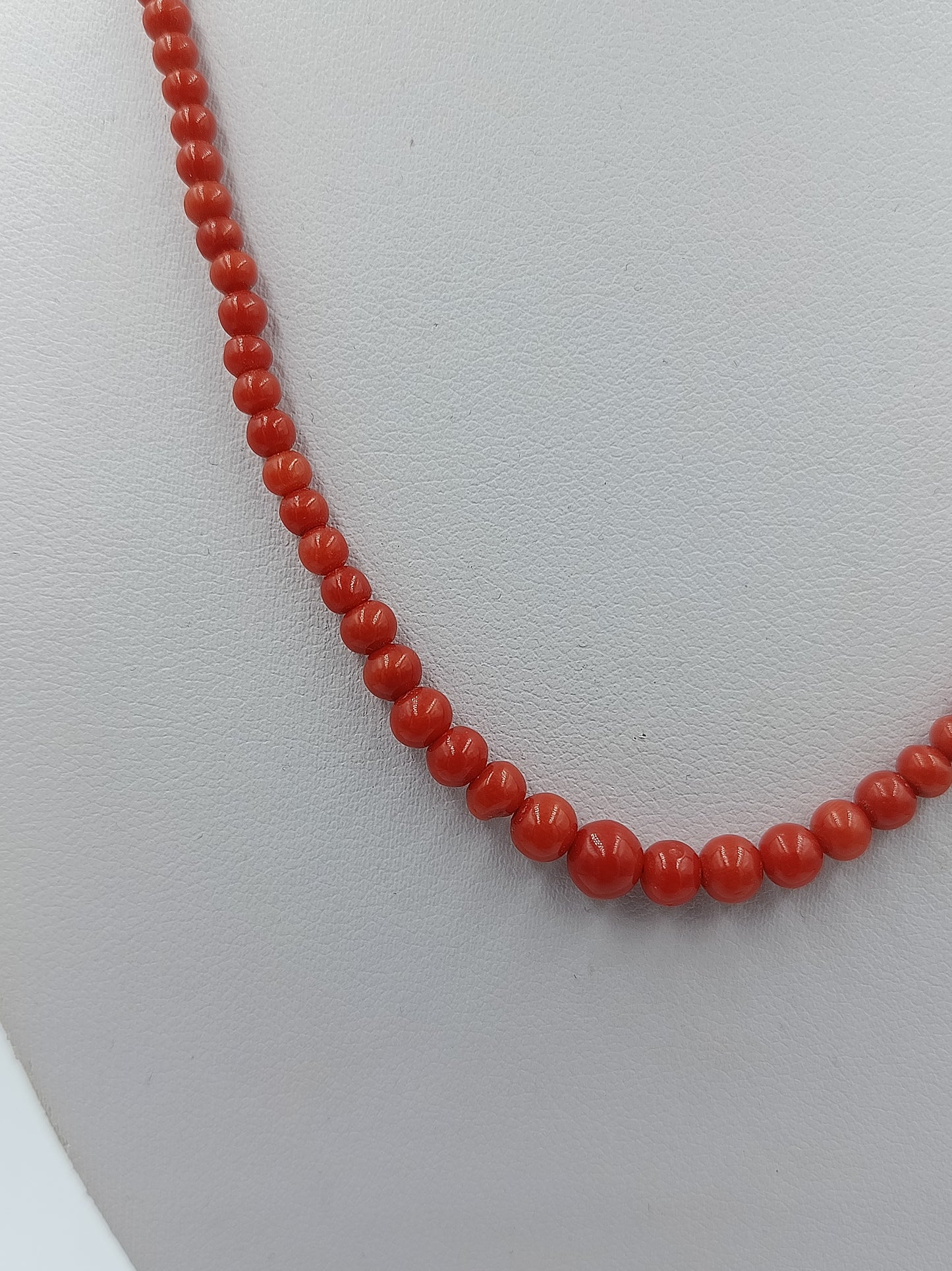 Korallenkette rot rund 45cm Vintage elegant