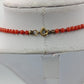 Korallenkette rot rund 45cm Vintage elegant