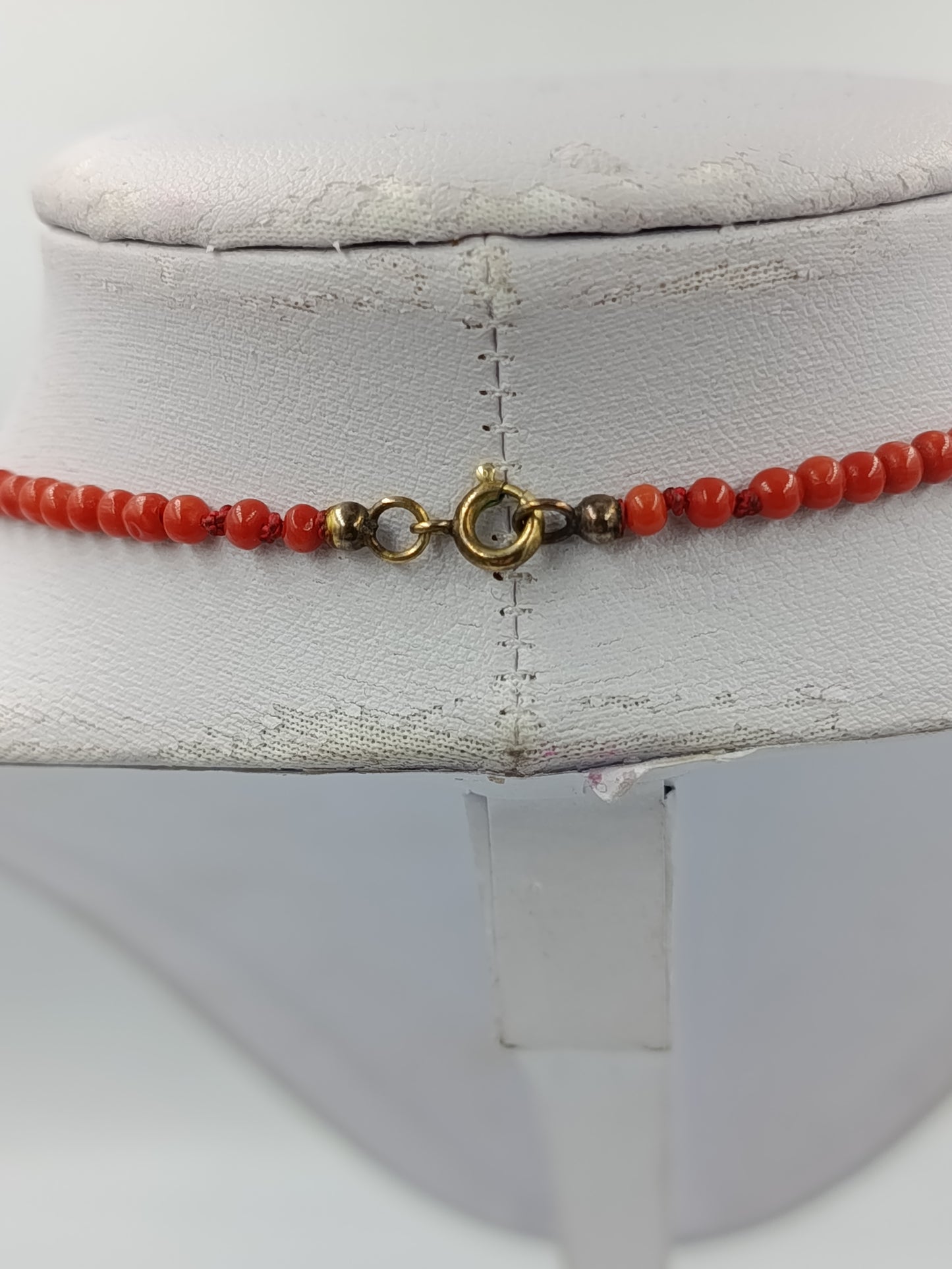 Korallenkette rot rund 45cm Vintage elegant