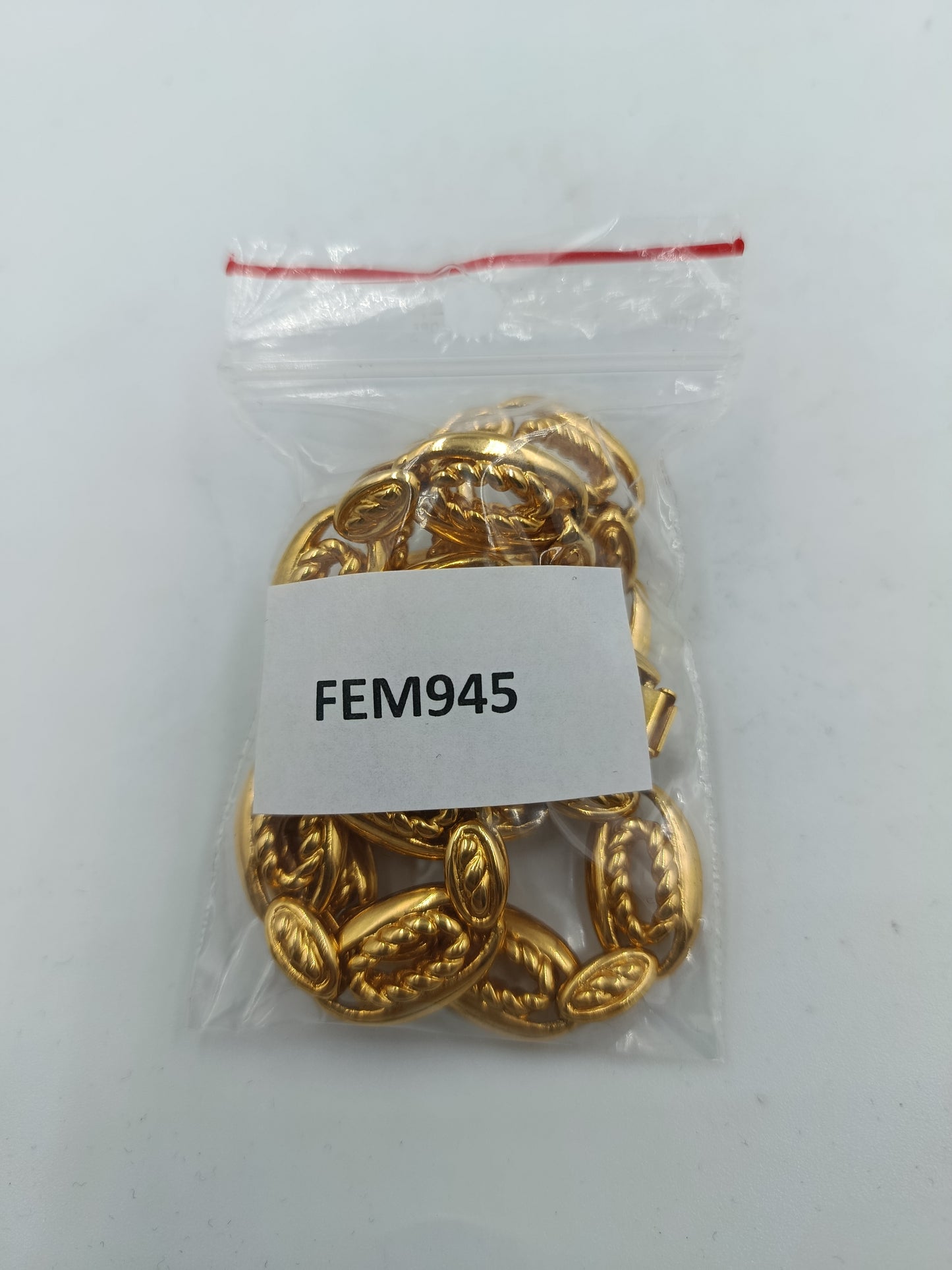 Vergoldete Gliederkette im Ornament Design Vintage Schmuck