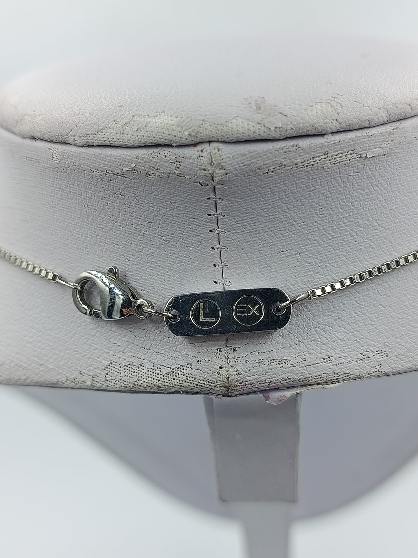 Silberkette mit Bernstein Anhänger Vintage Schmuck