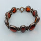925 Silber Armband mit Bernstein Cabochons im Vintage Stil