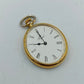 Royal Taschenuhr Goldfarben Weißes Zifferblatt Römische Ziffern