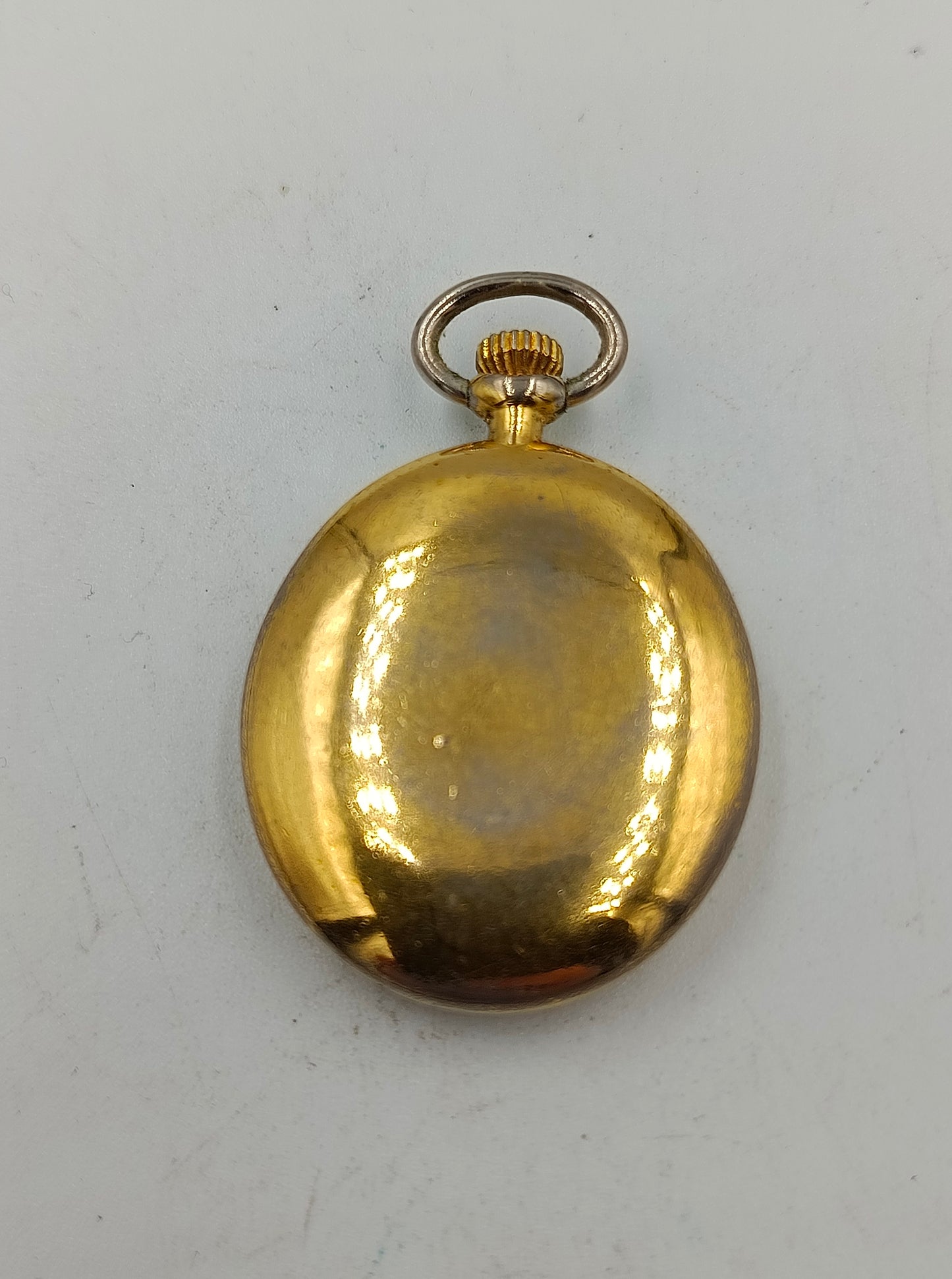 Royal Taschenuhr Goldfarben Weißes Zifferblatt Römische Ziffern