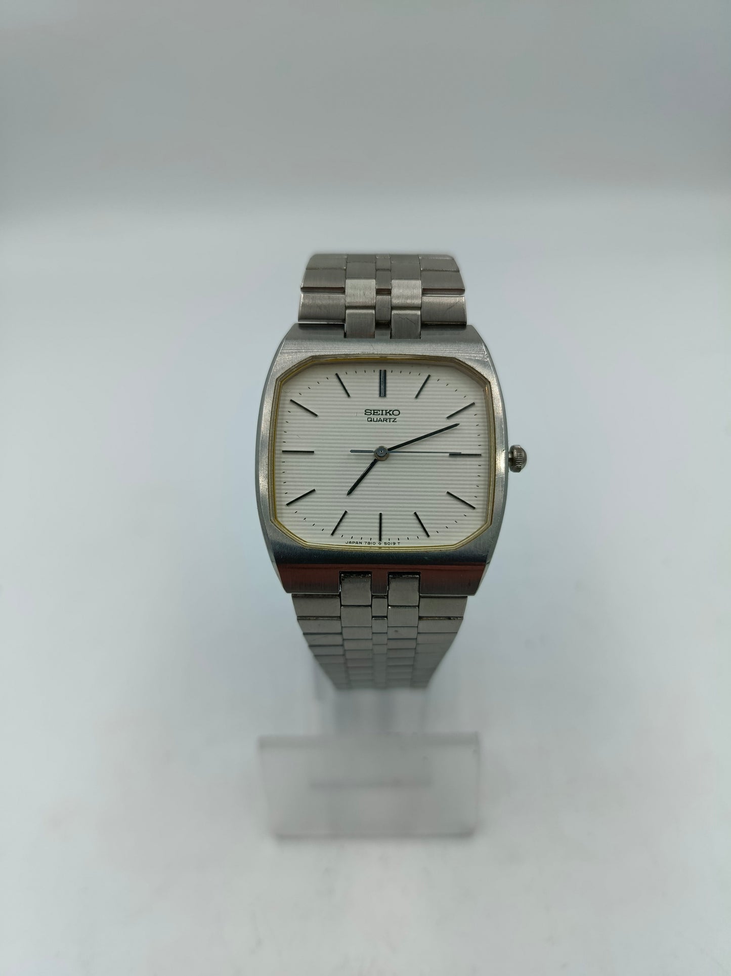 Seiko Quartz Armbanduhr Edelstahl Japan 7810 5019 Vintage