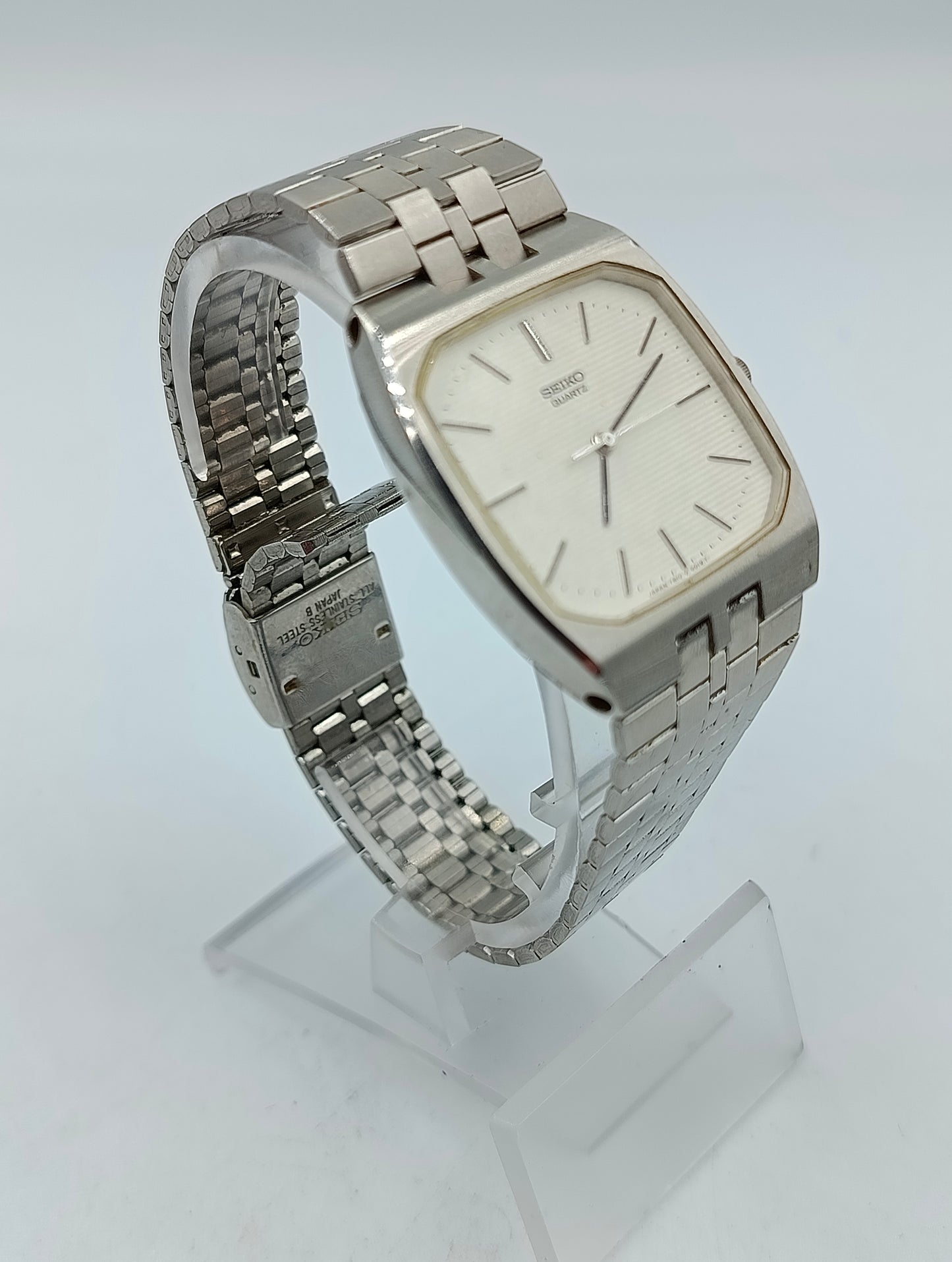 Seiko Quartz Armbanduhr Edelstahl Japan 7810 5019 Vintage