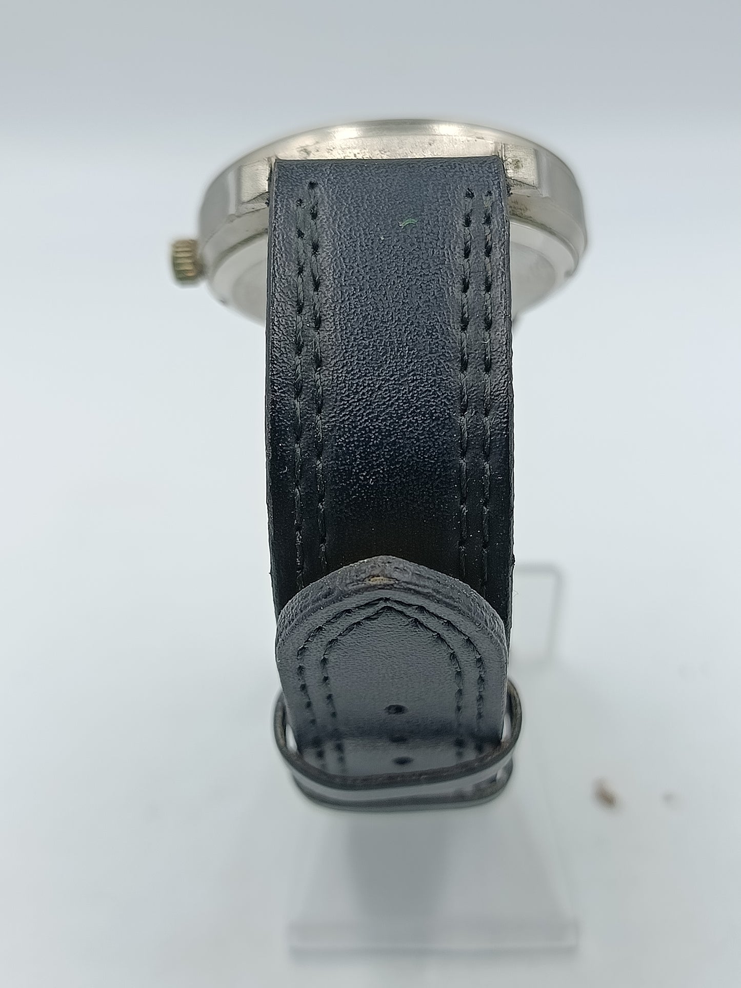 Bergmann Armbanduhr Edelstahl Schwarz Pilot Design mit Datumsanzeige