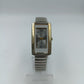 Quartz Armbanduhr Silber Goldfarben Rechteckig Stretchband Vintage
