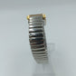 Quartz Armbanduhr Silber Goldfarben Rechteckig Stretchband Vintage